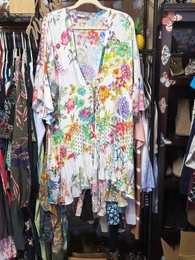 Johnny Was NORAH RUFFLE KIMONO COVER UP